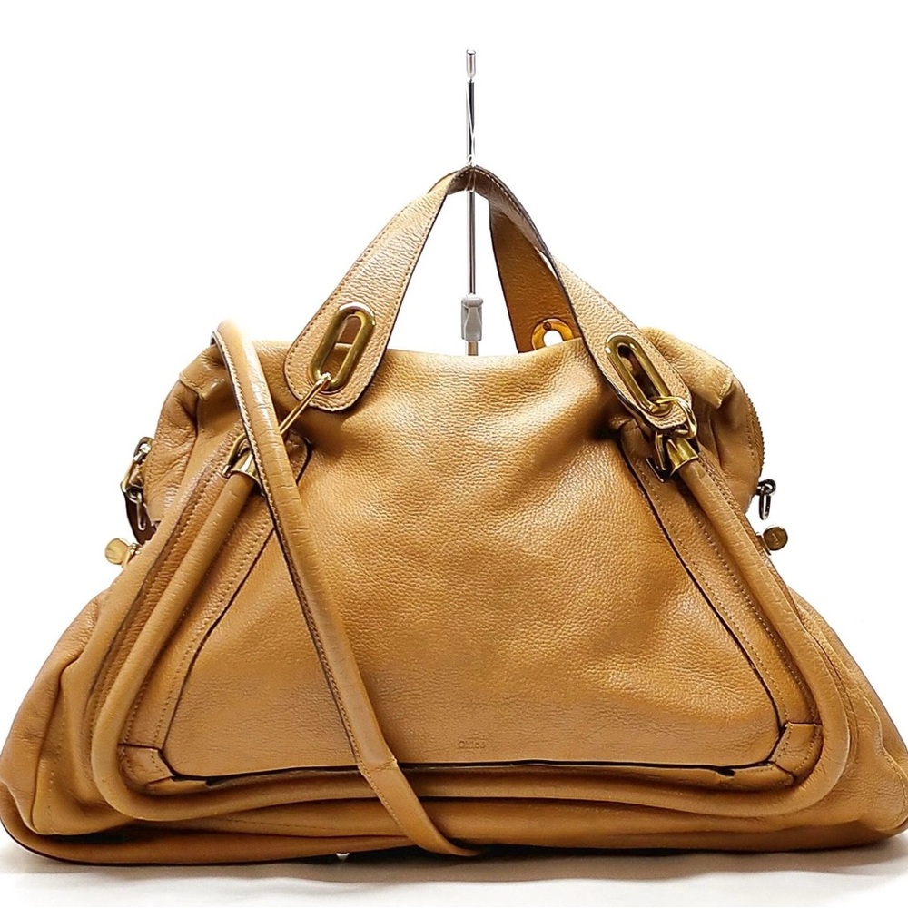 Chloé Large Beige Paraty Leather Bag